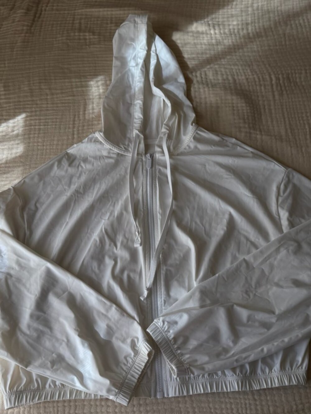 Off-White Windbreaker Hoodie Long Sleeve Cropped Length - Sz 4